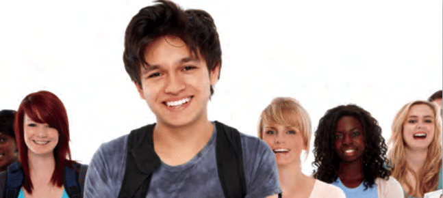 an image of a group of smiling young people