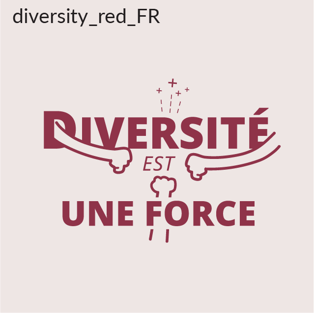 Diversité est une force, exemple de message HUM